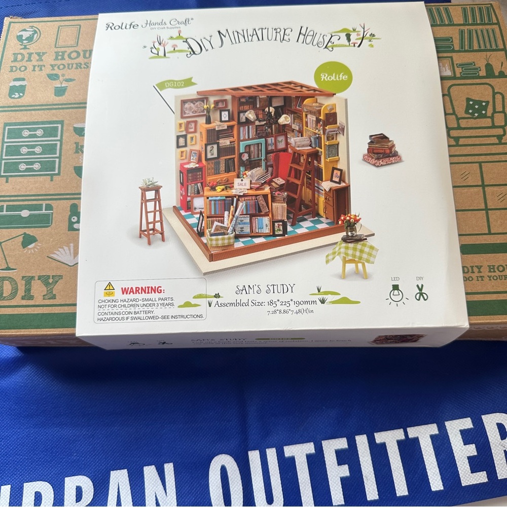 Rolife DIY Miniature House - Sam’s Study (DG102) - Opened but Complete🏠
